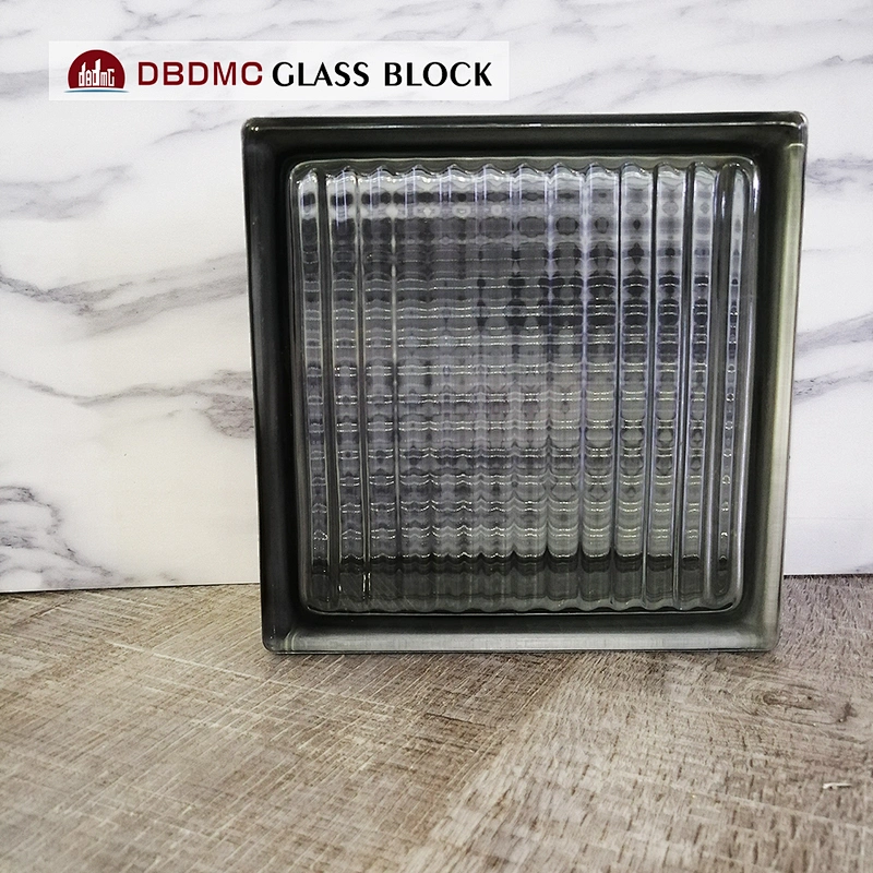 Hollow and colorful glass brick can be used for partition wall, 190*190*80mm