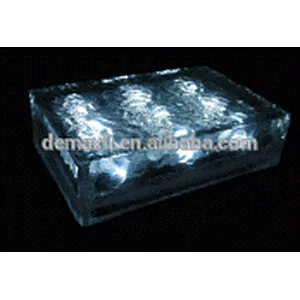 clear glass paver block & brick for building decoration