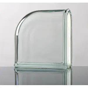 190x190x80mm  clear shoulder glass block hollow glass brick for building wall