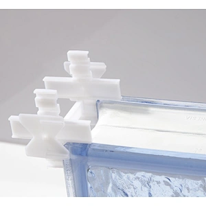 Plastic spacer used for glass block wall