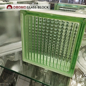 Hollow and colorful glass brick can be used for partition wall, 190*190*80mm