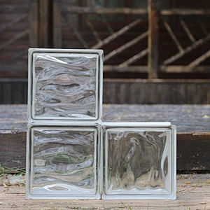 Dream grain white hollow glass brick
