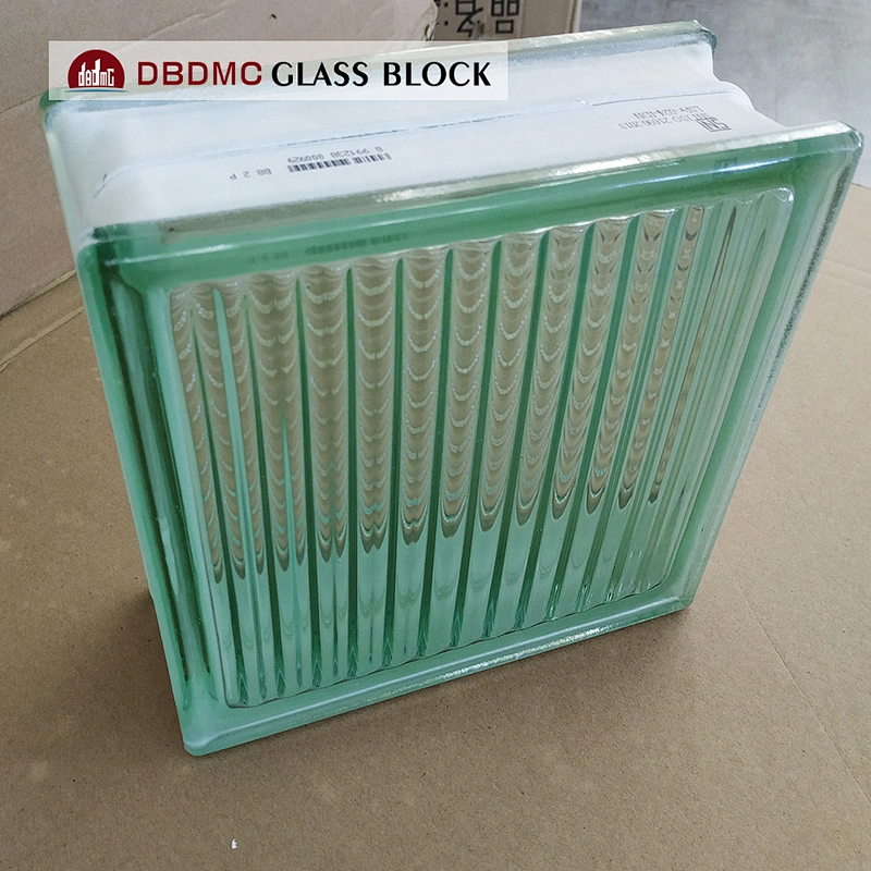 Hollow and colorful glass brick can be used for partition wall, 190*190*80mm