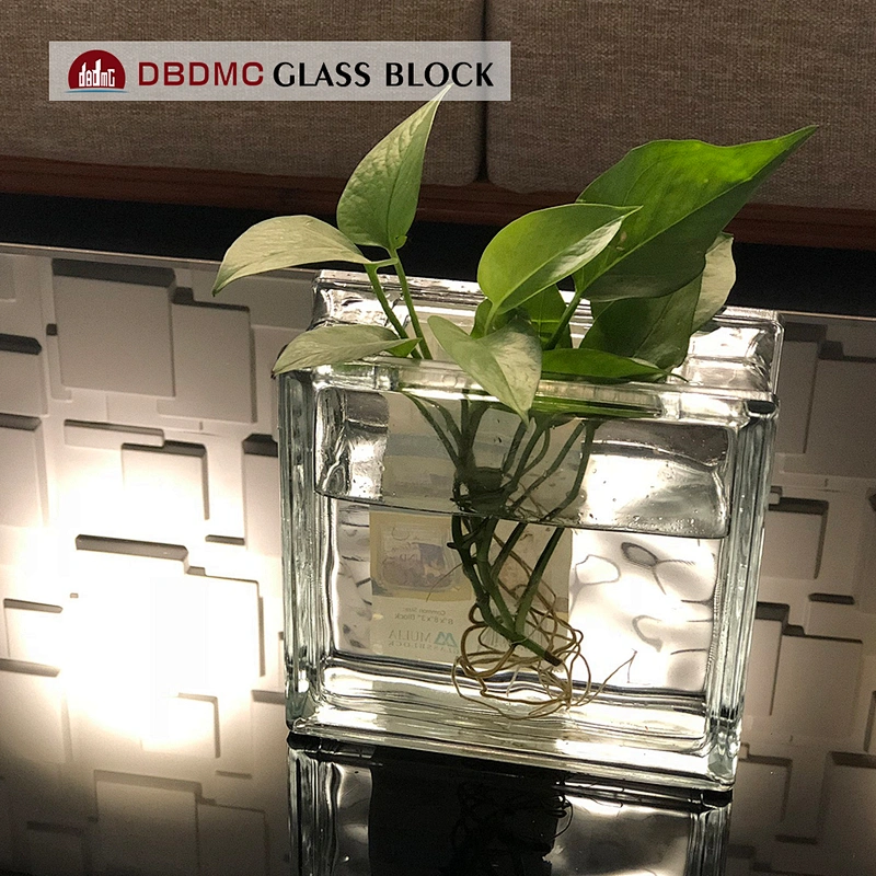 Unsealed hollow transparent glass block