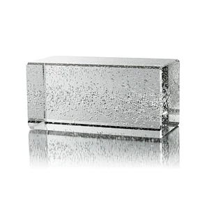 crystal glass block / brick with bubble and hole for building wall