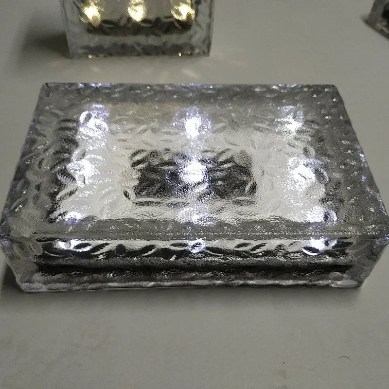 LED glass paver block with light for yard and park decoration