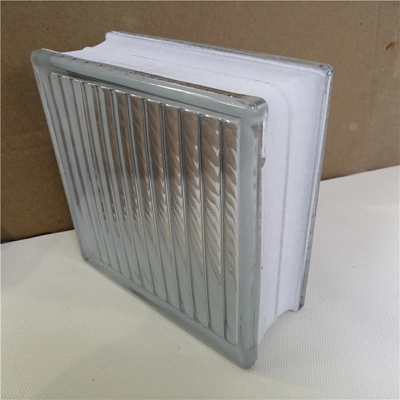 190*190*80 MM cheap clearcolored solid glass block bricks prices brick price