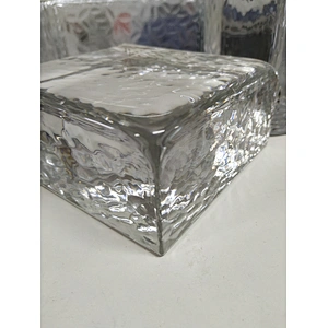 Solid glass block with hole for building wall ,clear glass brick for constructions
