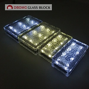 popular Solid Crystal Glass Block  colour light insider for decorate the garden Ladrillos de vidrio