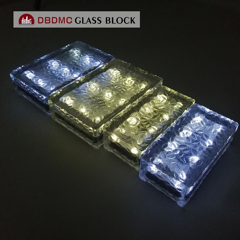 popular Solid Crystal Glass Block  colour light insider for decorate the garden Ladrillos de vidrio