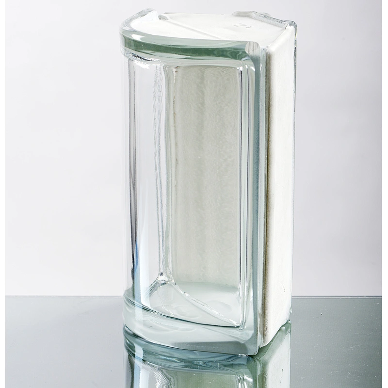 105x190x80mm  corner glass block clear glass brick for building wall and interior decoration