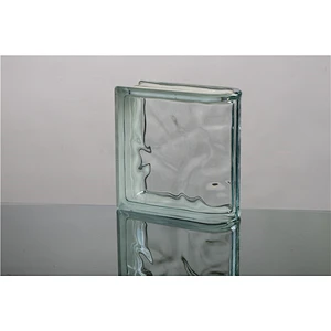 19x19x8vm super white glass block clear glass brick for entryway glass wall or outdoor decoration