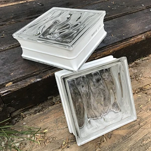 Dream grain white hollow glass brick
