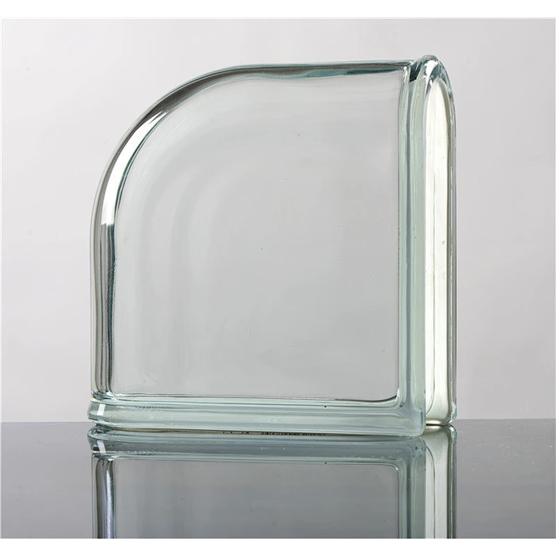 105x190x80mm  corner glass block clear glass brick for building wall and interior decoration
