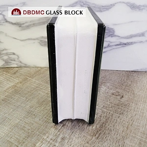 Hollow and colorful glass brick can be used for partition wall, 190*190*80mm