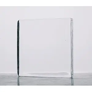 clear and transparent solid glass block/brick for building wall