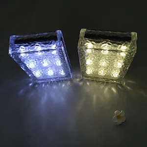 LED glass paver block with light for yard and park decoration