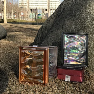 2019 cheap clear frosted solid glass block brick price