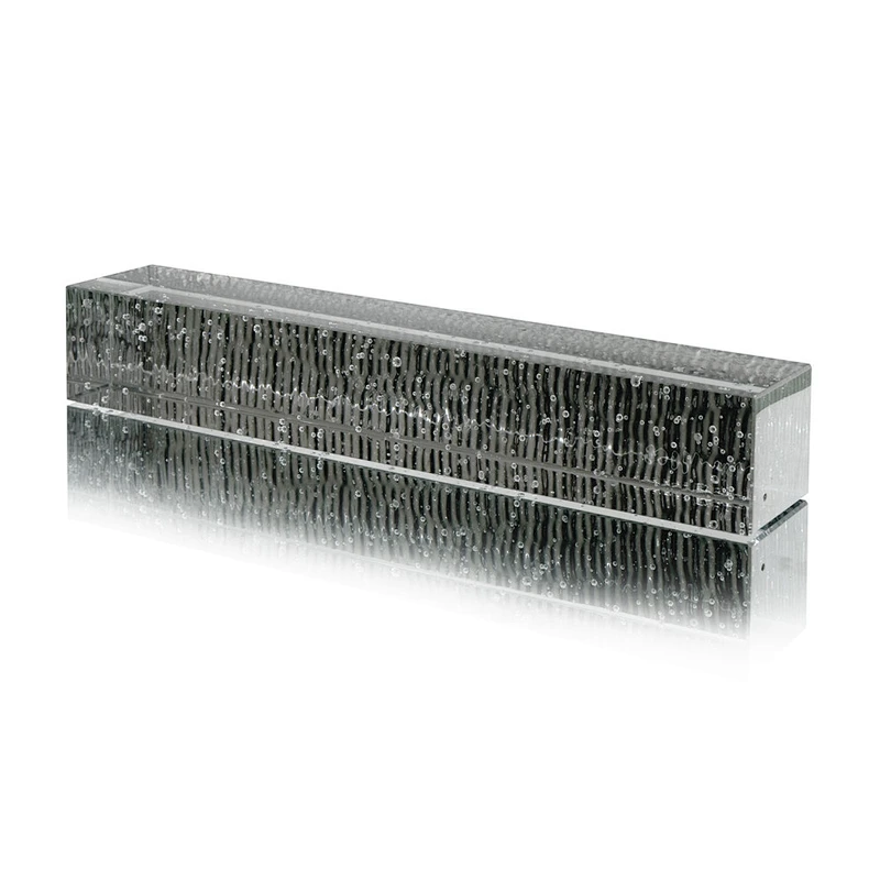 crystal glass block / brick with bubble and hole for building wall