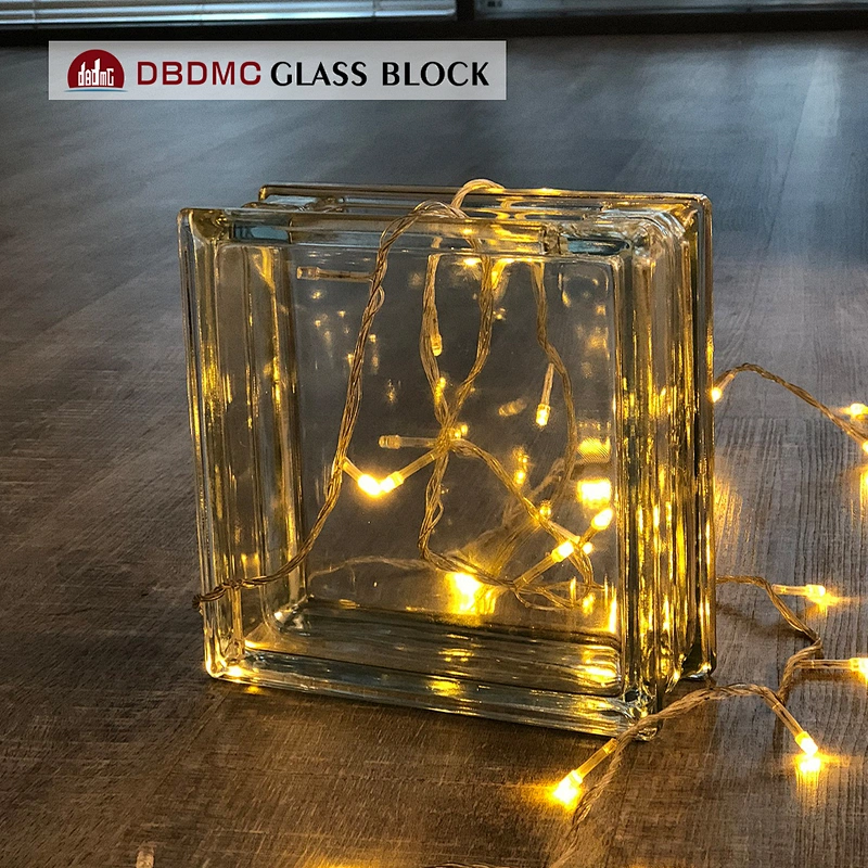 Unsealed hollow transparent glass block