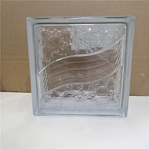 190*190*80 MM cheap clearcolored solid glass block bricks prices brick price