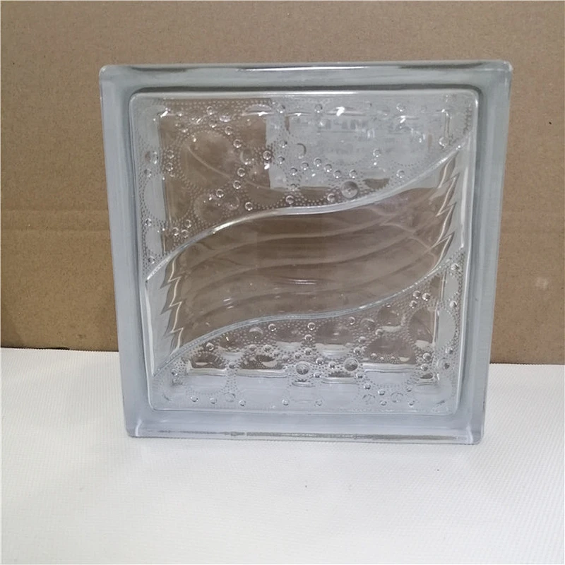 190*190*80 MM cheap clearcolored solid glass block bricks prices brick price