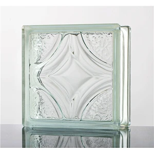 hot sale hollow glass brick Figured crystal glass block Partition Wall