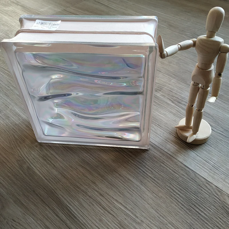 colored update glass block/80 thickness decorative glass block for indoor decoration