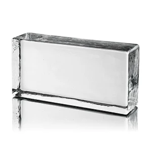200x100x100mm clear crystal solid glass block for decoration wall