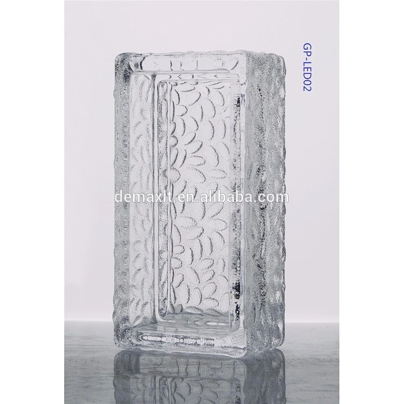 clear glass paver block & brick for building decoration