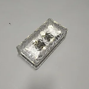 LED glass paver block with light for yard and park decoration