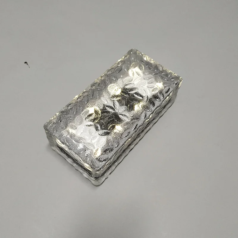 LED glass paver block with light for yard and park decoration