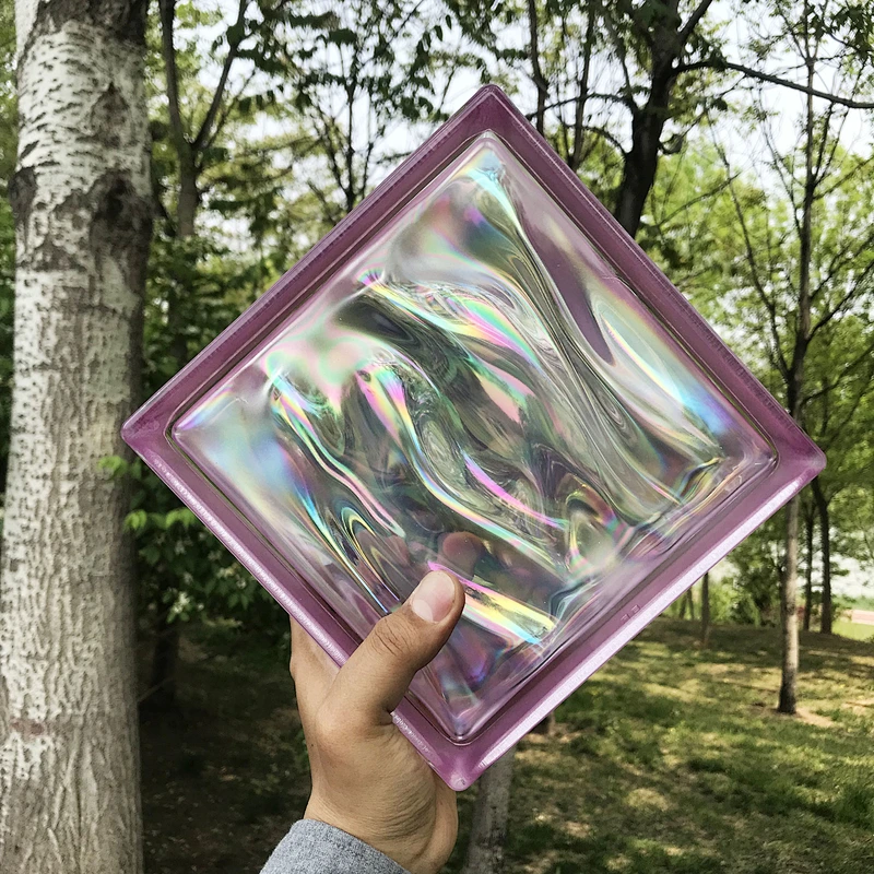 Innovative design of purple hollow glass block