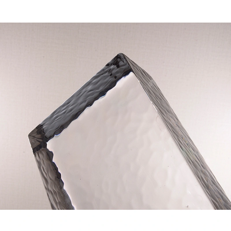clear building glass and decorative soild brick with Two holes for wall decoration
