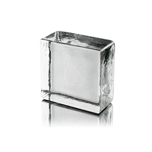 Solid glass block with hole for building wall ,clear glass brick for constructions