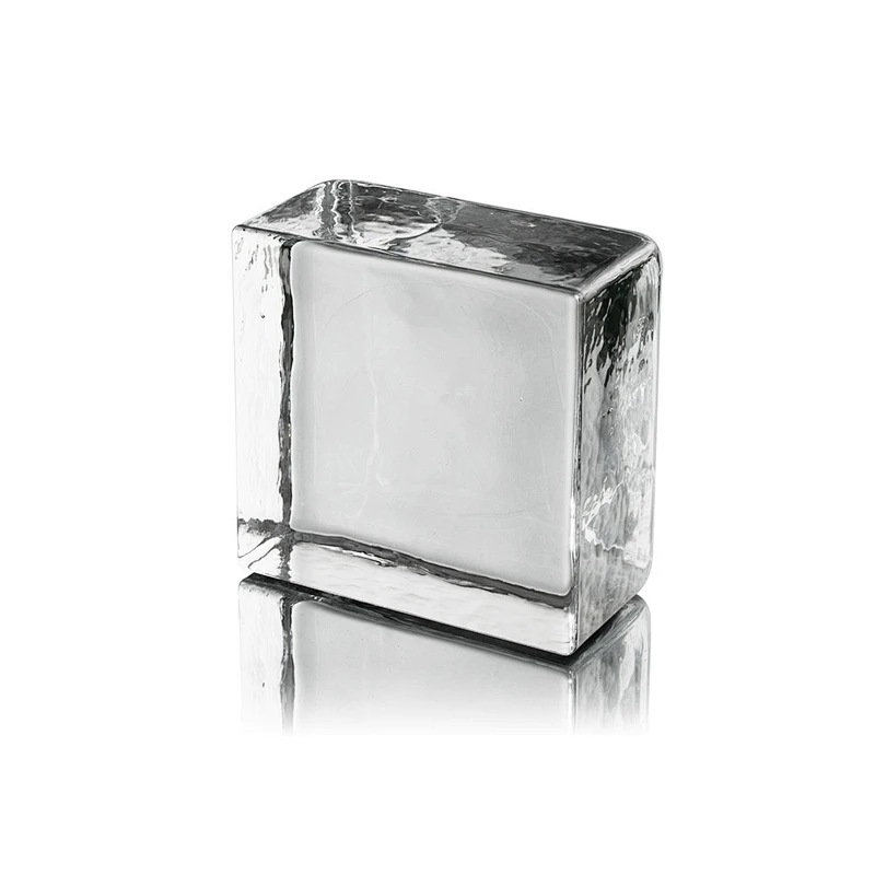 Solid glass block with hole for building wall ,clear glass brick for constructions