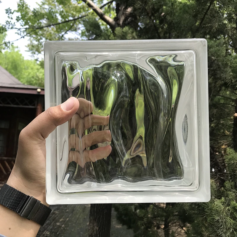 Dream grain white hollow glass brick