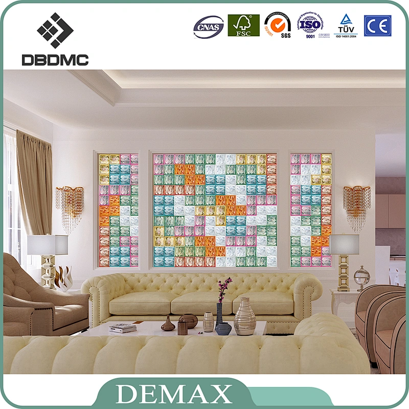 indoor decoration white and colored glass brick good price for sale