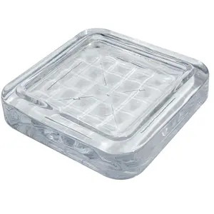 190*190*32mm Glass paver block with high quality glass block for decoration/Pavimento de vidro de vidro de alta qualidade