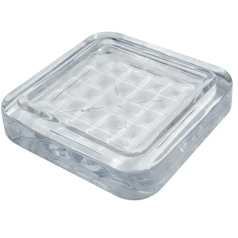 190*190*32mm Glass paver block with high quality glass block for decoration/Pavimento de vidro de vidro de alta qualidade