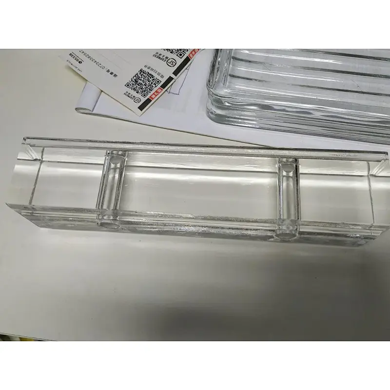 Perforated crystal glass brick /block with good quality for building decoration