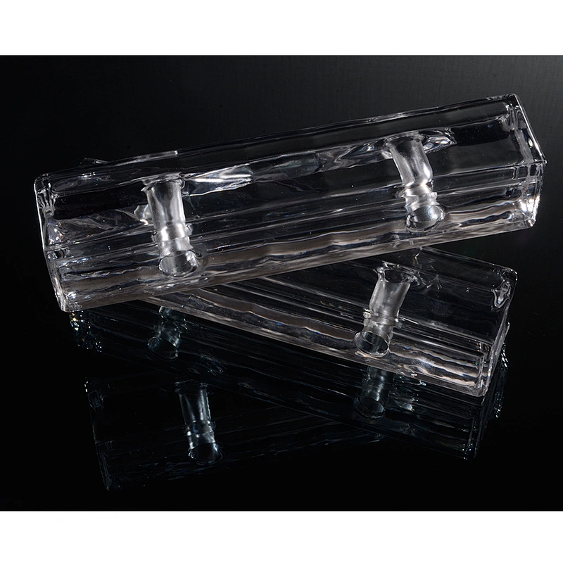 clear building glass and decorative soild brick with Two holes for wall decoration