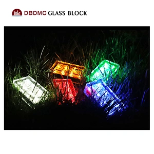 Blue LED glass floor tile