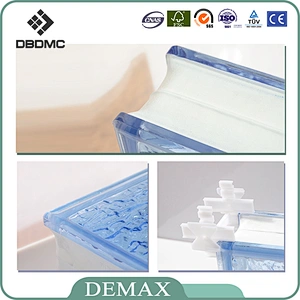 China Shandong Glass Wholesale Green Parallel GlassBrick chinese glass block and brick for buildings