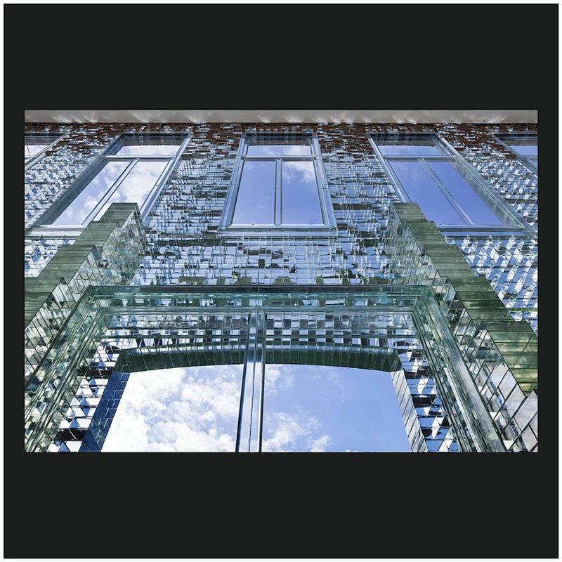 Construction real estate craft 12x12 antique hollow glass block with hole