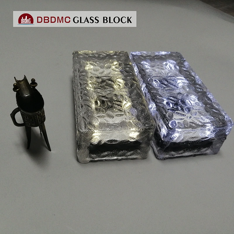 popular Solid Crystal Glass Block  colour light insider for decorate the garden Ladrillos de vidrio