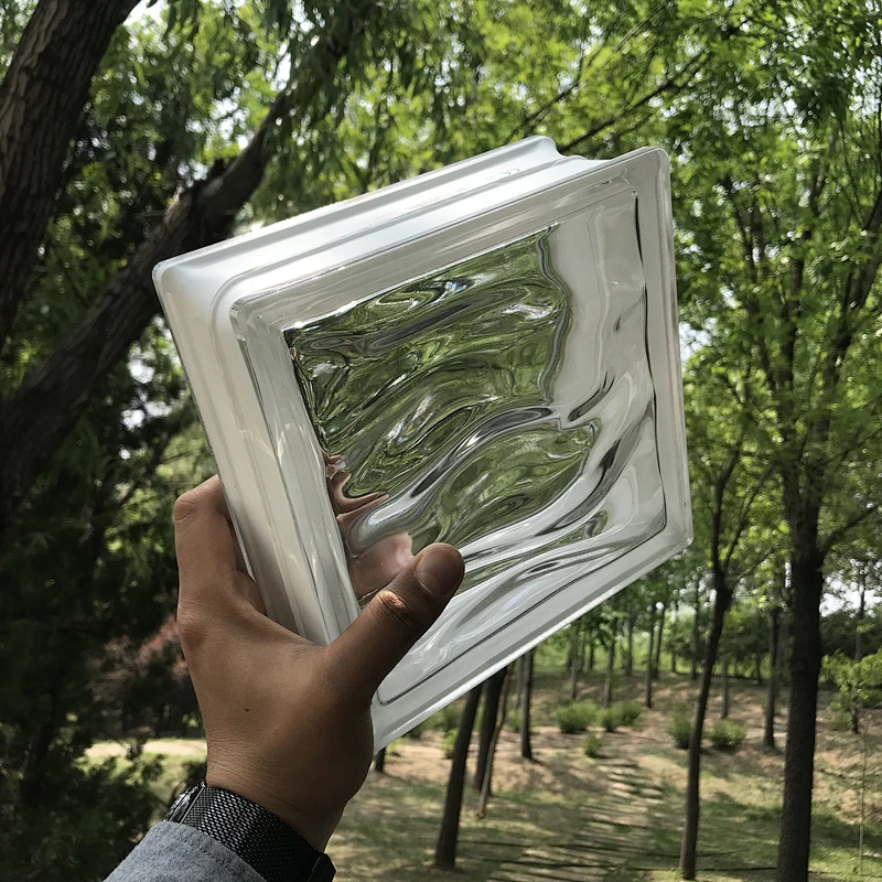 Dream grain white hollow glass brick