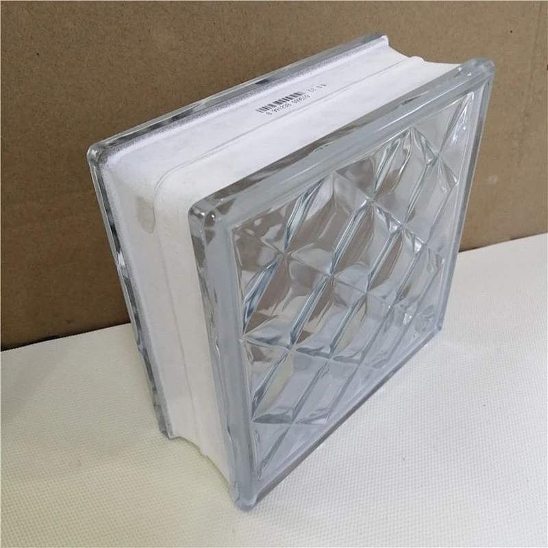 190*190*80 MM cheap clearcolored solid glass block bricks prices brick price