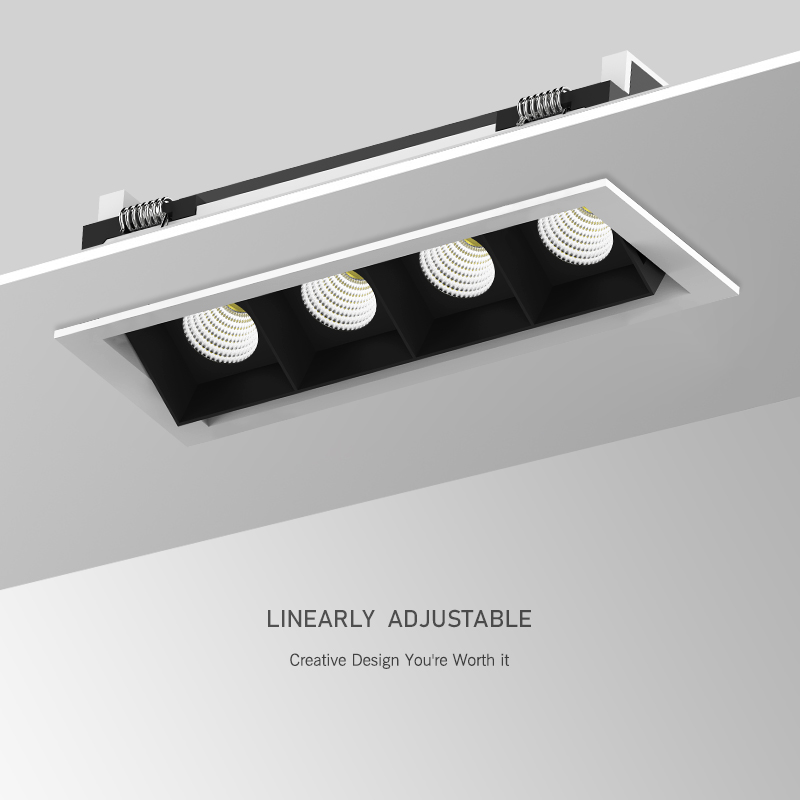New Arrivals high purity aluminium recessed COB linear led downlight for home hotel market shopping