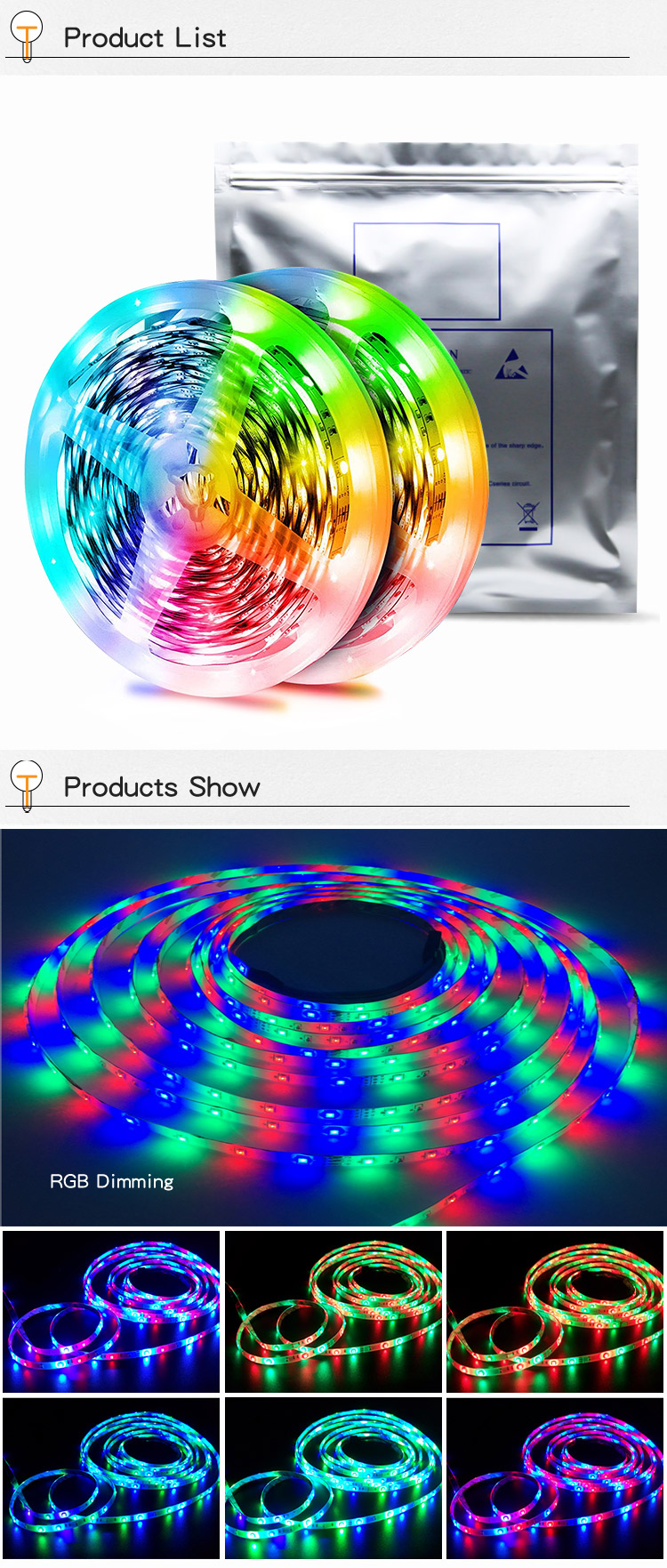smd 5050 waterproof flexible led strip rgb